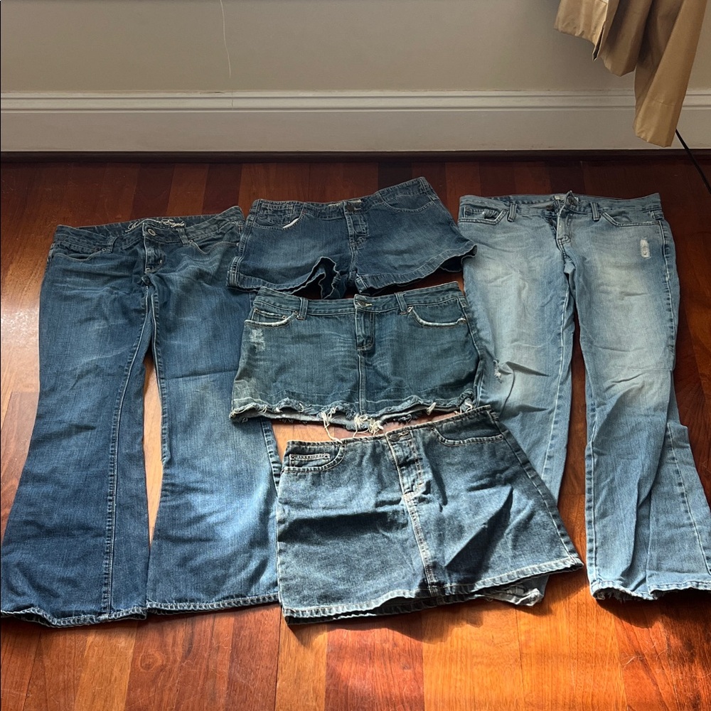 AE Denim Jeans, shorts, and Skirts Collection